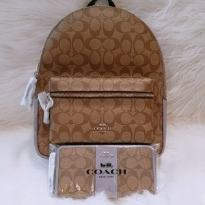 Coach Backpack with matching coach wallet